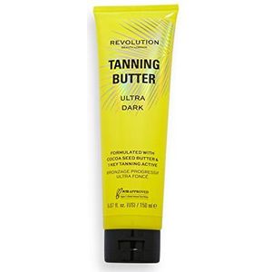 Makeup Revolution Beauty Tanning Butter Voedende Body Butter met zelfbruinend effect Tint Ultra Dark 150 ml