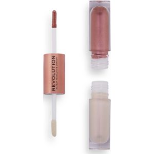 Makeup Revolution - Double Up - Vloeibare Oogschaduw - Light Pink - 2x2,2 ml