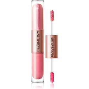 Makeup Revolution - Double Up - Vloeibare Oogschaduw - Tint Blissful Pink - 2x2,2 ml