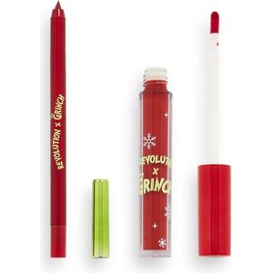 Makeup Revolution x The Grinch - Little Max Lip Kit - Liquid Lipstick & Lipliner - Red - Rood - Kerst - Christmas