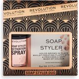 Makeup Revolution - Soap Styler - Wenkbrauw Set - Transparent - 5 g + 50 ml