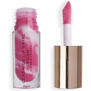 Makeup Revolution, Lip Swirl Ceramide Gloss, Lipgloss, Fruitig Roze, 4,5 ml