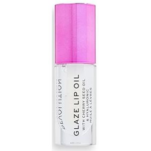 Revolution Beauty, Glaze Lippenolie, voedende lippenolie, Lust Clear, 4,6 ml