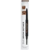 Makeup Revolution - Duo Brow Definer - Wenkbrauwpotlood - Medium Brown - 0,25 g