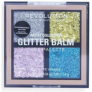 Makeup Revolution London Artist Collection Glitter Gel Balsempalet, 4 x 1,4 g