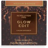 Makeup Revolution, Revolution Pro, Glow Edit Cream Gel Bronzer, Medium Bronze, Available in 5 shades