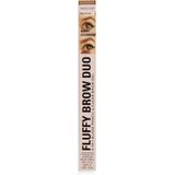 Makeup Revolution Fluffy Brow Filter Duo Brow Pencil and Eyebrow Gel Medium Brown