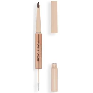 Makeup Revolution Fluffy Brow Filter Duo Brow Pencil and Eyebrow Gel Medium Brown
