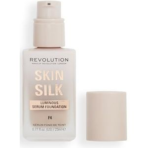 Makeup Revolution Skin Silk Serum Foundation Lichte Foundation met Verhelderende Werking Tint F4 23 ml