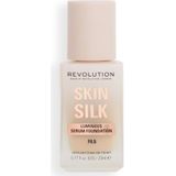 Makeup Revolution Skin Silk Serum Foundation Lichte Foundation met Verhelderende Werking Tint F8.5 23 ml