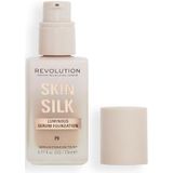 Revolution Beauty, Skin Silk Serum Foundation, Licht tot Medium Dekking, Bevat Hyaluronzuur, F9