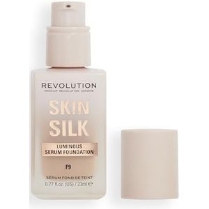 Makeup Revolution, Skin Silk Serum Foundation, Light to Medium Coverage, hyaluronzuur, F9, 23 ml