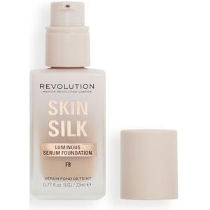Revolution Beauty - Skin Silk Serum Foundation - Kleur F8 - Glazen Fles