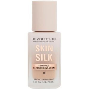 Revolution Beauty, Skin Silk Serum Foundation, Licht tot Medium Dekking, Bevat Hyaluronzuur, F8