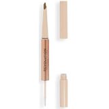 Makeup Revolution, Fluffy Brow Filter Duo, Brow Pencil & Eyebrow Gel, Available in 5 Shades, Bronde, 1pc