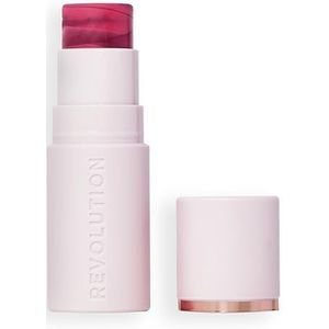 Revolution - Skin Silk Marble Blush Stick - Berry Flush - Opbouwbare Kleur voor Wangen Ogen & Lippen - 4.5g