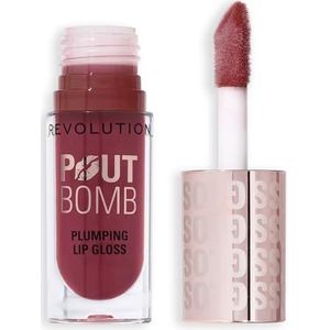 Revolution Pout Bomb Plumping Gloss Lipgloss, Rosewood Rose Pink, 5 ml