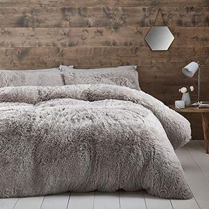Catherine Lansfield Set Biancheria Letto In Cotone Canterbury Grey - Copripiumino 155x220 + Federe 80x80 (2 Pezzi)