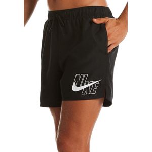 Nike - Swim Logo Lap - Zwembroek - Zwart - 100% Polyester, Met Intern Trekkoord