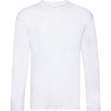 Fruit of the Loom Heren T-shirt met lange mouwen Gr. M, wit, wit, M
