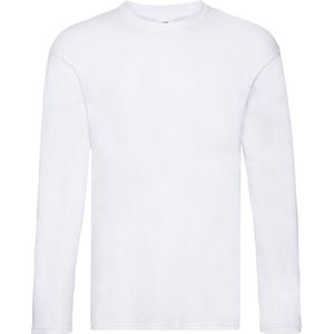 Fruit Of The Loom - Originele T-shirt Lange Mouwen - Wit