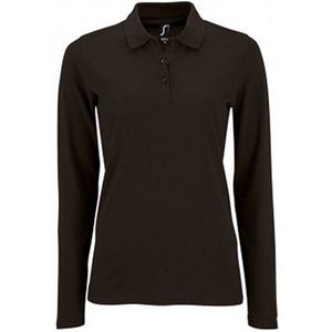 SOLS - Perfecte Lange Mouw Pique Polo Shirt - Zwart
