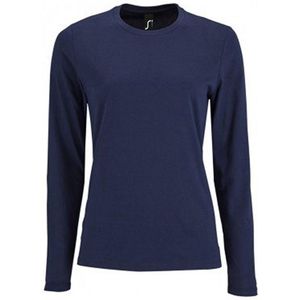 SOLS Dames dames Keizerlijk T-Shirt met lange mouwen (Franse marine)
