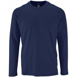 SOLS - Keizerlijk T-Shirt - Franse Marine - Lange Mouwen