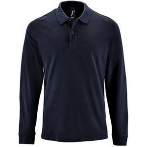 SOLS Heren Perfecte Lange Mouw Pique Polo Shirt (Franse marine)
