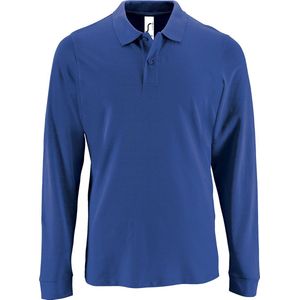 SOLS - Perfecte Lange Mouw Pique Polo Shirt - Koningsblauw