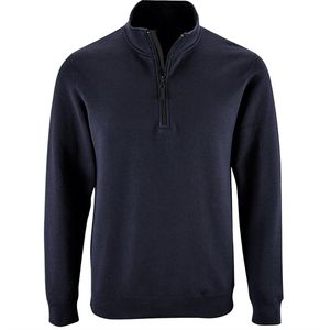 SOLS - Stan Contrast Zip Neck - Sweatshirt - Franse Marine