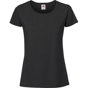 Fruit Of The Loom - Ringgesponnen Premium T-Shirt - Jet Zwart - Dames