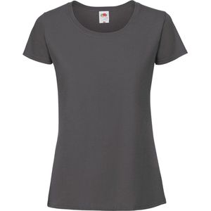 Fruit Of The Loom Vrouwen / Dames Ringgesponnen Premium T-Shirt (Pencil Grijs)