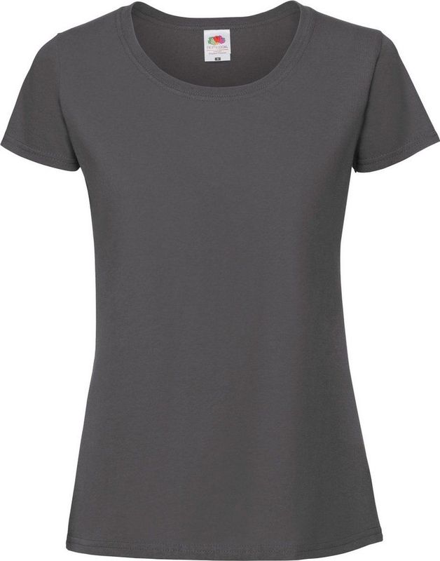 Fruit Of The Loom Vrouwen / Dames Ringgesponnen Premium T-Shirt (Pencil Grijs)