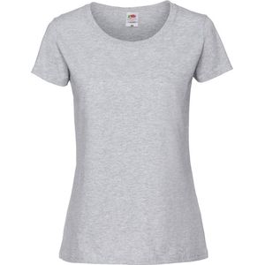 Fruit Of The Loom - Ringgesponnen Premium T-Shirt - Taupe Grijs - Dames