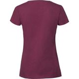 Fruit Of The Loom Vrouwen / Dames Ringgesponnen Premium T-Shirt (Oxblood)