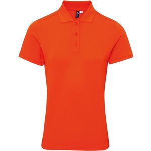 Premier Dames/dames Coolchecker Plus Piqu Polo met CoolPlus (Oranje)