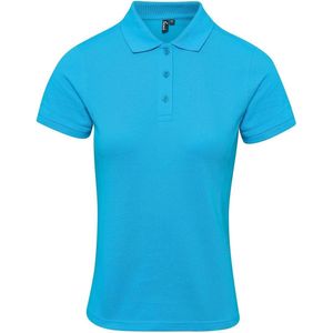 Premier Dames/dames Coolchecker Plus Piqu Polo met CoolPlus (Turquoise)