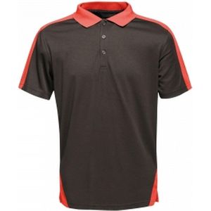 Regatta Herencontrast Coolweave Polo Shirt (Zwart Seal Grey)