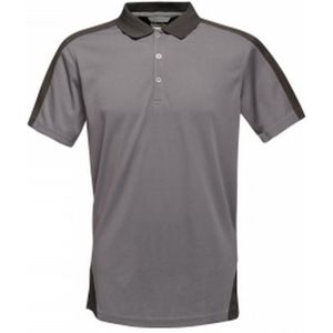 Regatta Herencontrast Coolweave Polo Shirt (Afdichting Grijs Zwart)