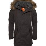Superdry - Mountain Rookie Aviator Jas - Zwart - Polyester Katoen