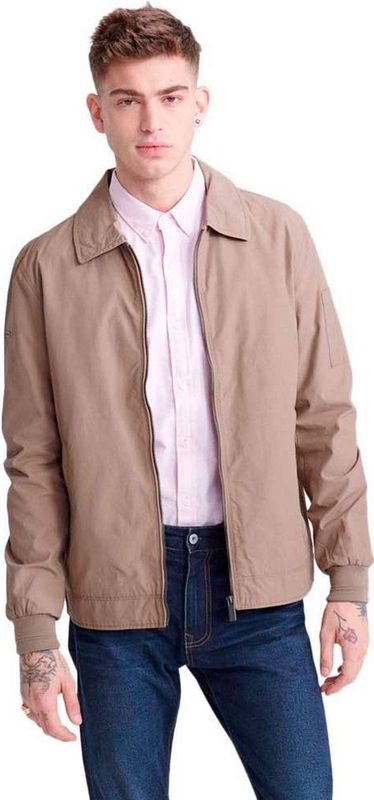 Superdry - Collared Jas - Bruin - Katoen/Nylon - Voor Heren