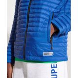 Superdry - Packaway - Tussenjas - Blauw - Lichtgewicht, Gewatteerd, Capuchon, Nylon Voering