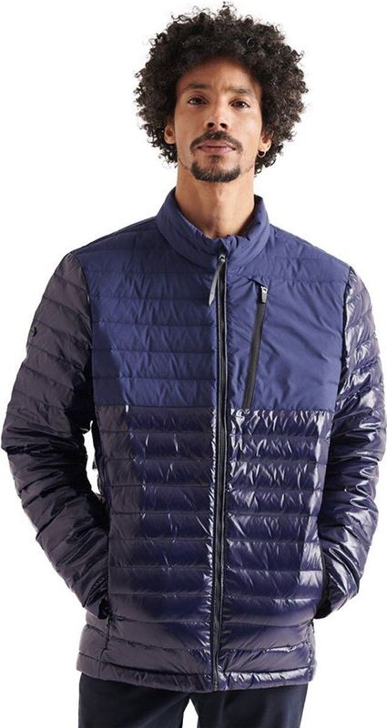 Superdry - Studios Contrast Core - Gewatteerde Jas - Blauw - 90% Dons, 10% Veren