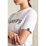 Superdry Dames Cl Tee T-shirt, Briljant White, XXS