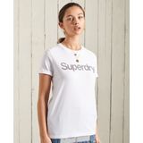Superdry Dames Cl Tee T-shirt, Briljant White, XXS