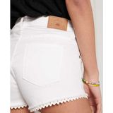 SUPERDRY Lace Hot Korte Jeans - Dames - Optic