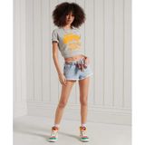 Superdry - Lace Hot - Korte Jeans - Met Rits- en Knoopsluiting - Dames