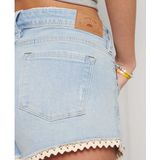 Superdry - Lace Hot - Korte Jeans - Met Rits- en Knoopsluiting - Dames