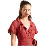 Zomerjurk - Overslag - Ruches - Viscose 100% - Dames